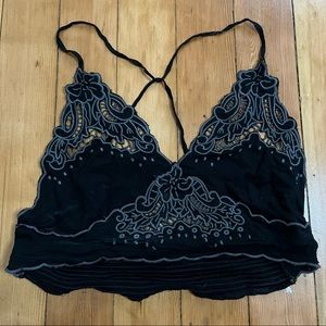 Free people black lace bralette